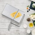 thumbnail image 2 of Wire Cheese Cutter, Stainless Steel Cheese Cutter with 6 Replacement Wires, Butter Cutter, Cheese-Cutter, Cheese-Slicer, Metal Cheese Slicer for Soft Cheese and Butter, 2 of 5