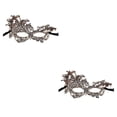 thumbnail image 2 of Minnieouse Máscaras de encaje multicolor Cubierta de la mascarada Discoteca Hollow Prom Party Props Half Dress-up Role Play Accesorios Disfraz Oro 2Conjunto, 2 of 6