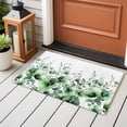 thumbnail image 4 of Entryway Rug 2'x3', Green Blooms Floral Small Rug for Kitchen Bathroom Door Mat Indoor Entrance, Farmhouse Spring Flowers Botanical Non-Slip Area Rugs Floor Mats Carpet Front Door Rugs, 4 of 8
