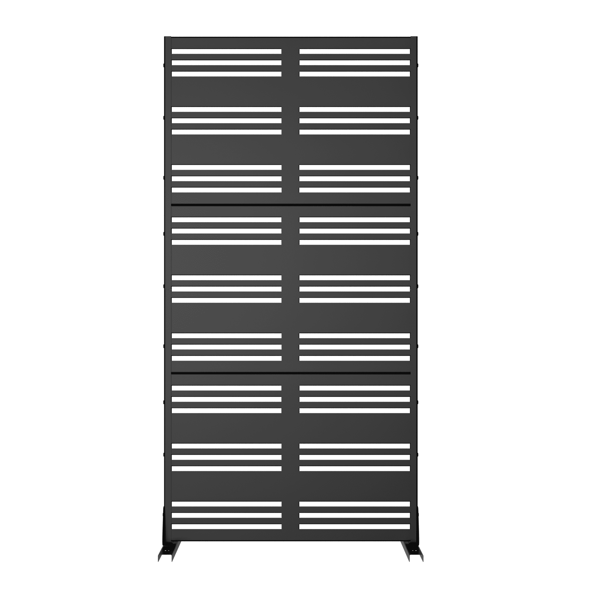 MAYEERTY Decorative Metal Screen – Durable Galvanized Steel Partition,Black