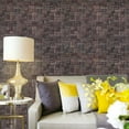 thumbnail image 2 of Dundee Deco Peel and Stick Self Adhesive Removable Wallpaper - Distressed Marble Brown, Grey Bricks, 18 ft x 18 in, 2 of 3