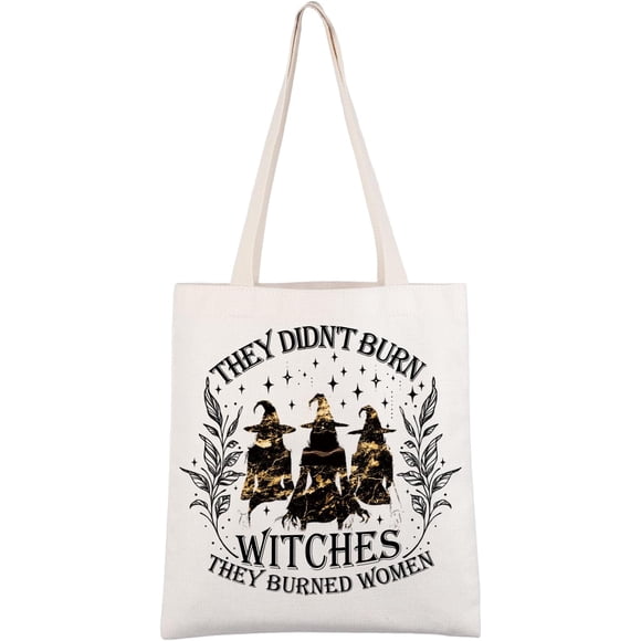 CMNIM Witchy Feminist Gifts They Didn't Burn Witches They Burned Women Tote Witch Feminism Gifts Equality Patriarchy Gifts