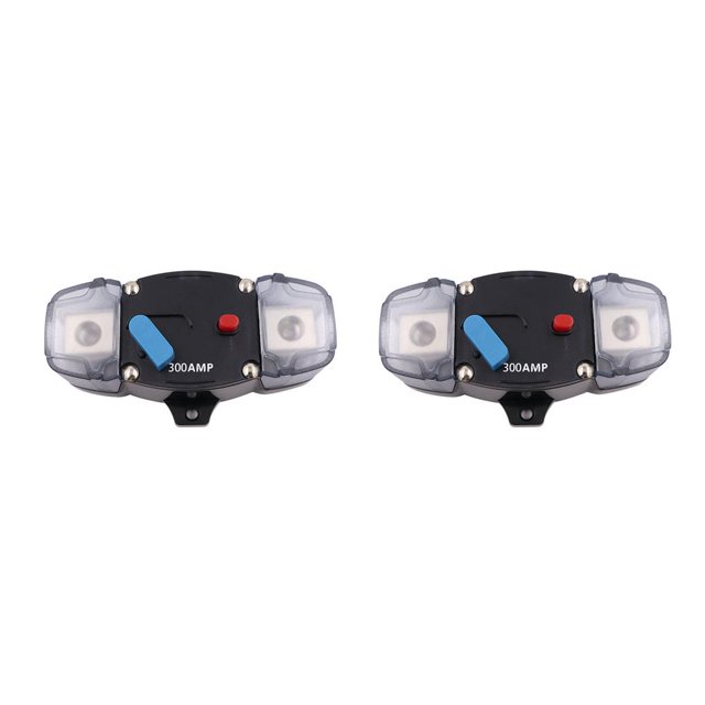 Decodeary Plastic Circuit Breaker Professional Resettable Overload Protective Automotive Ship Truck Speaker Accessories 300A 2Set