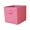 Pink, variant on XMMSWDLA Storage Basket Foldable Cube Fabric Bins Square Mini Box Receive Organizer Rectangle Canvas with Handles for Nursery Home Office Kids Toys Books Small 11x11x11 inch Grey