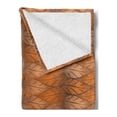 thumbnail image 2 of Leaves Soft Flannel Fleece Throw Blanket, Autumn Nature Inspired Pattern with Ornate Fallen Leaves Print, Cozy Plush for Indoor and Outdoor Use, 50" x 60", Pale Caramel Ginger, by Ambesonne, 2 of 5