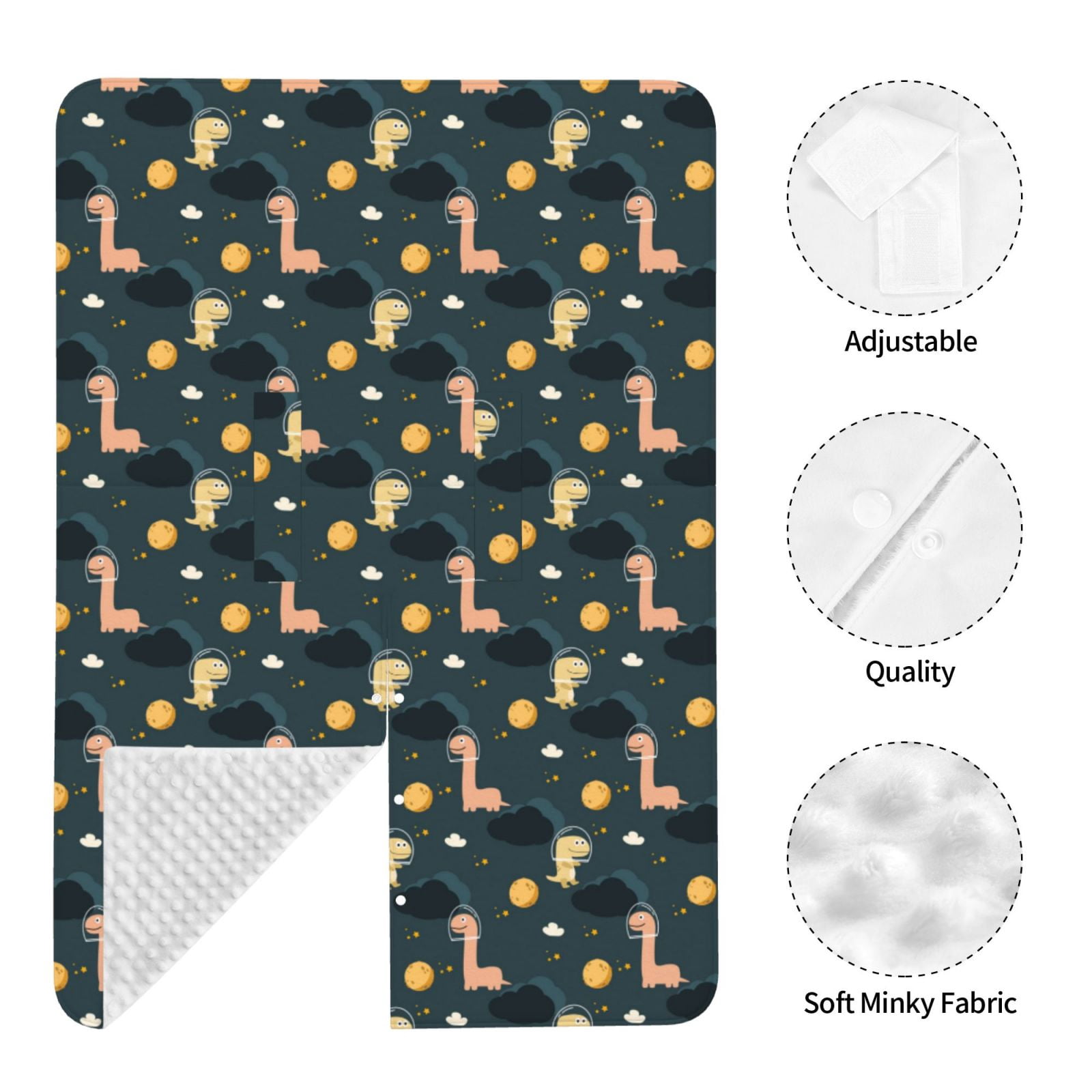 Naloa Dinosaur In The Space Baby Car Seat Cover, Breathable Baby Carrier Cover, Multiuse Baby Carrier Cover & Nursing Breastfeeding Cover