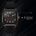 thumbnail image 4 of Reloj De Cuarzo Informal Para Hombres, Reloj Para Hombres Correa De Cuero De PU Aspecto De Moda Fácil De Leer Para Correr, 4 of 7