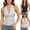 Black, variant on Women's Cowl Neck Halter Tank Top Polka Dot Ruched Waist Slim Fit Sexy Summer Going Out Cami, 1 Piece, S-XL