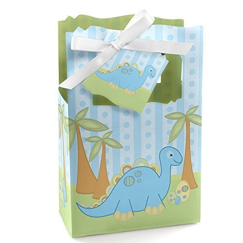 Baby Boy Dinosaur - Baby Shower Party Favor Boxes - Set of 12