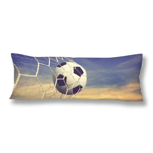 ABPHOTO Vintage Soccer Ball Body Pillow Covers Pillowcase 20x60 inch Sky Body Pillow Case