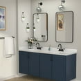 thumbnail image 4 of Logmey Double Hole 2-Handle Vessel Bathroom Faucet Bathroom Vanity Sink Faucets in Matte Black with Pop Up Drain, 4 of 9