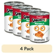 (4 pack) SpaghettiOs Canned Pasta with Meatballs, 15.6 oz Can