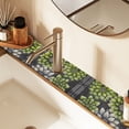 thumbnail image 2 of Yayeee Faucet Mat for Kitchen Sink 30" Diatomite Long Splash Guard Pad, Gray Floral, 2 of 7