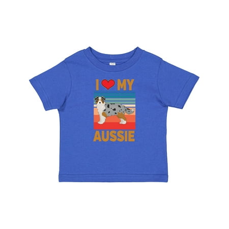 

Inktastic Toy Aussie I Love My Australian Shepherd Gift Baby Boy or Baby Girl T-Shirt
