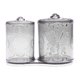 thumbnail image 1 of GOOHOCHY Estuche transparente vintage para cosméticos, dispensador de hisopos, contenedor redondo de acrílico, soporte para lápiz de cejas, tijeras, peines, tarro organizador de maquillaje con 2, 1 of 8