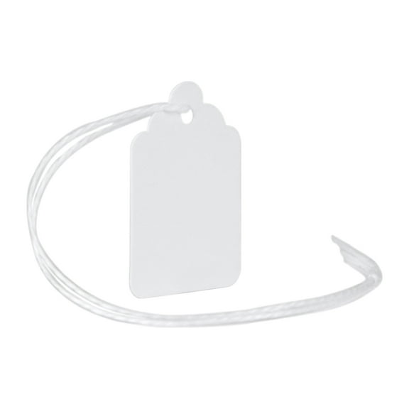 MACO White Strung Merchandise Tags, #8 - 1-11/16 x 2-3/4 Inches, 1000 Per Box (12-201)