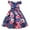 Blue, variant on Toddler Girls Floral Evening Dress Bow Ruffle Cap Sleeve Gowns Childrens Printed Formal Dresses Party Birthday Princess Dress Toddler Clothes Purple