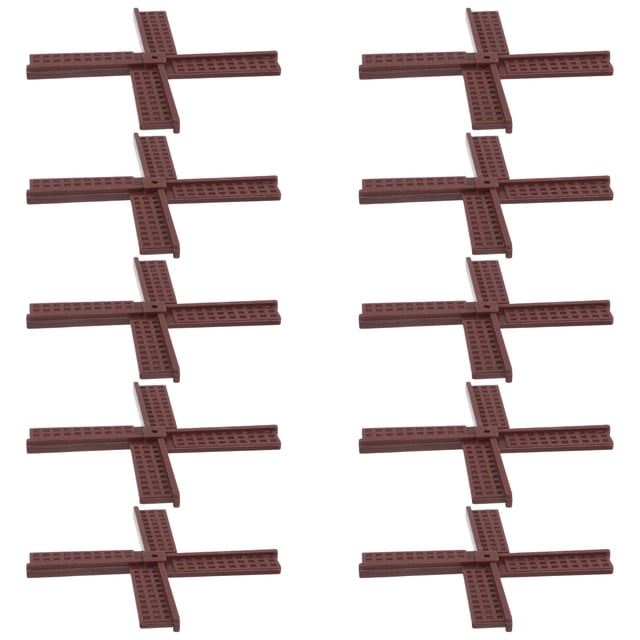 unbranded 10Ud Aspas Para De Jardín Plástico Resistente Color Marrón Para Exterior