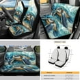 thumbnail image 3 of Yuyamidu Sea Turtle Car Seat Cover Set of 16 Blue Steering Wheel Cover Seatbelt Shoulder Pad Coasters Car Sun Shade Rear View Mirror Cover Keychain Handbrake Cover Set Universal Fit, 3 of 7