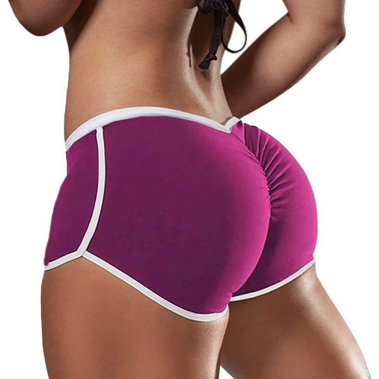 Women's Workout Shorts Scrunch Booty Gym Yoga Pants Low Waist Butt Lifting  Sports Gym Athletic Shorts Jogger