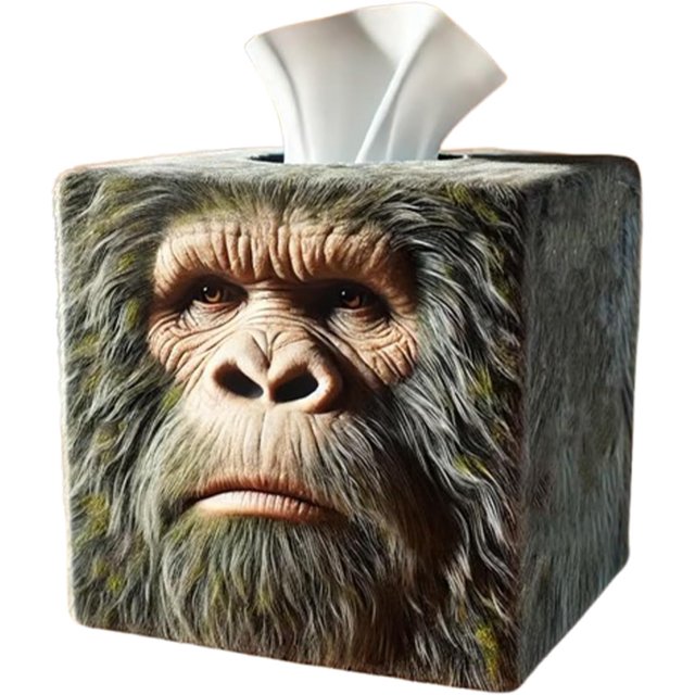 Xihbxyly Caja de Pañuelos Bigfoot, Diseño Divertido de Felpa, Decoración Original para El Hogar y La Oficina, Versátil para El Coche, La Cocina y El Baño, Accesorio Único para Cualquier Espacio.
