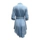 thumbnail image 4 of VISgogo - Vestido informal para mujer, con solapa, diseño de botones delanteros, dobladillo con volantes irregulares, elegante camisa, vestido + cinturón VISgogo moda, 4 of 5