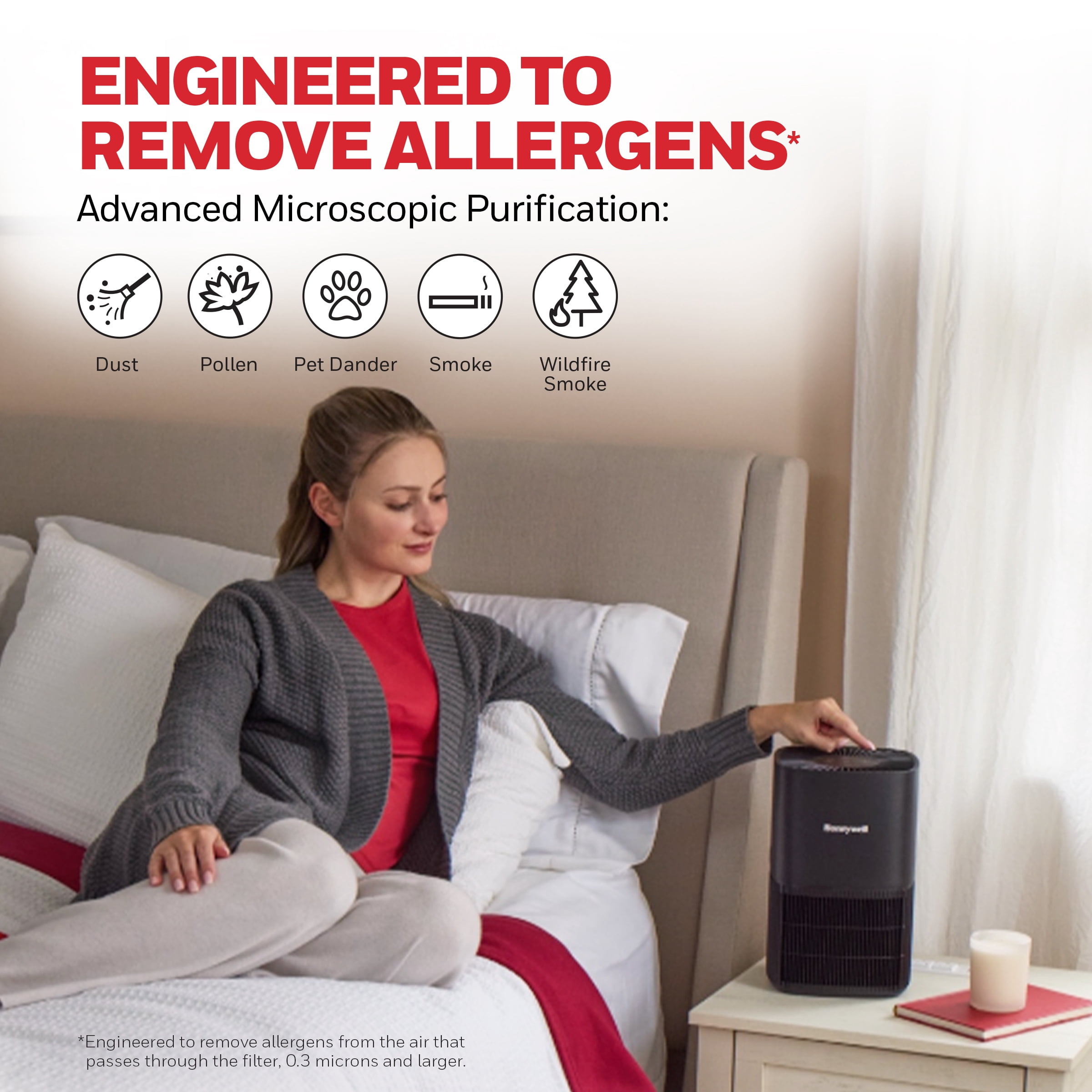 Honeywell 3-in-1 Certified HEPA Replacement Air Purifier Filter “O”, HRFO1