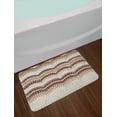thumbnail image 2 of Beige Bath Mat, Gradient Colored Mosaic Waves Setting Antique Roman Royal Dated Retro Patterns, Non-Slip Plush Mat Bathroom Kitchen Laundry Room Decor, 29.5 X 17.5 Inches, Beige Tan Brown, Ambesonne, 2 of 2