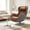 Dark Caramel, variant on Nouhaus Heated Classic Massage Chair Full Body and Spot Massaging Recliner with Ottoman, Bluetooth Speaker, in-Chair Charger Mellow Sand
