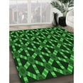 thumbnail image 3 of Ahgly Company Machine Washable Indoor Square Transitional Dark Forest Green Area Rugs, 7' Square, 3 of 7
