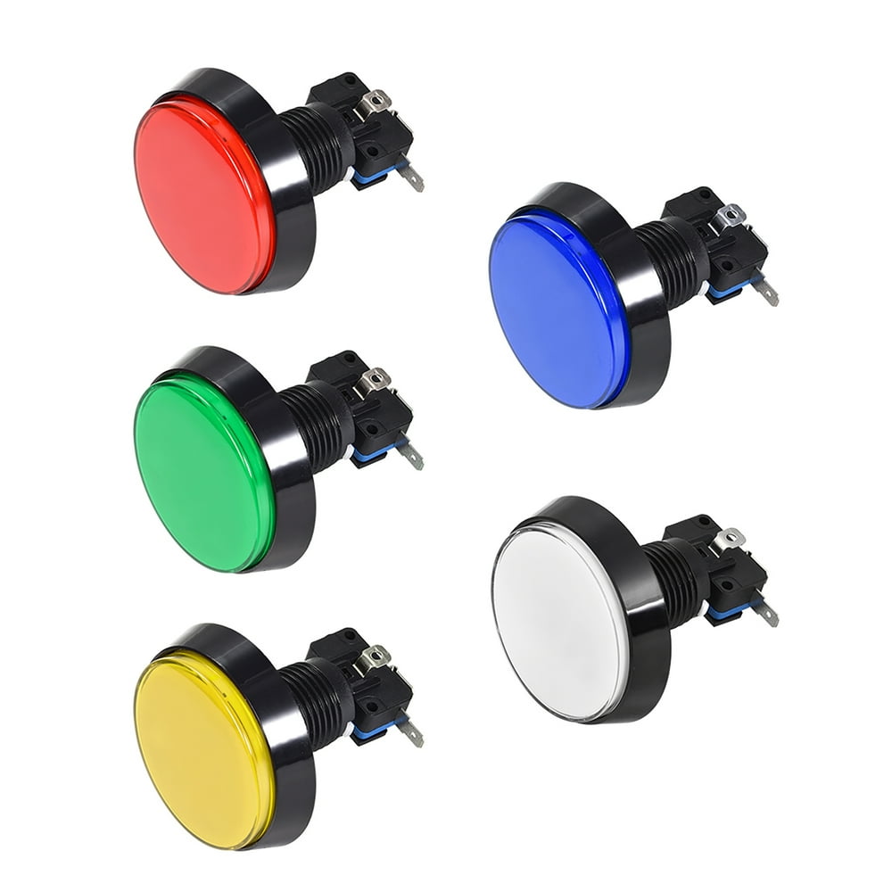 Game Push Button 60mm Round 12V LED Illuminated Push Button Switch with