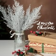 thumbnail image 4 of Artificial Pine Branches Christmas Greenery 2025, Faux Evergreen Needle Stems in Silver, Realistic Plant Sprays for Home Vase Arrangements Holiday Decor Silver, 4 of 8