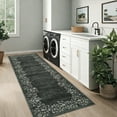 thumbnail image 2 of Garvee 2'x6' Runner Rugs, Oriental Rug Floral Print Area Rugs Soft Washable Rugs for Bedroom Hallway Kitchen, Non-Slip Durable Carpet, Black, 2 of 9