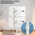 thumbnail image 6 of VIVO White Dual LCD Monitor Vertical Stand Mount, Fits 2 Ultrawides up to 34", 6 of 9