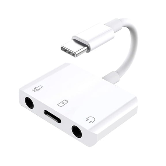 Type-C Sound Card with Fast Charging Port to 3.5mm Adapter Computer Accessories