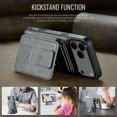 thumbnail image 2 of Allytechgroup 2 in 1 Wallet Case for iPhone 17 Pro, Detachable Magnetic Cover Compatible with Magsafe Premium PU Leather Cards Holder Shockproof Bumper Phone Case for Women Men, Gray, 2 of 9