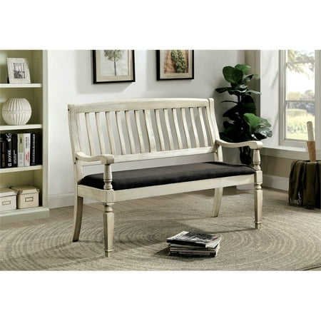 Furniture Of America Cassie Transitional Wooden Bench In Antique White