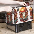 thumbnail image 2 of Toaster Covers 2 Slice, Western Desert Cactus Ram Skull Waterproof Bread Machine Cover Fits for Standard 2 Slice Toasters, Home Decor Toaster Protection with Hanging Rope, 2 of 7