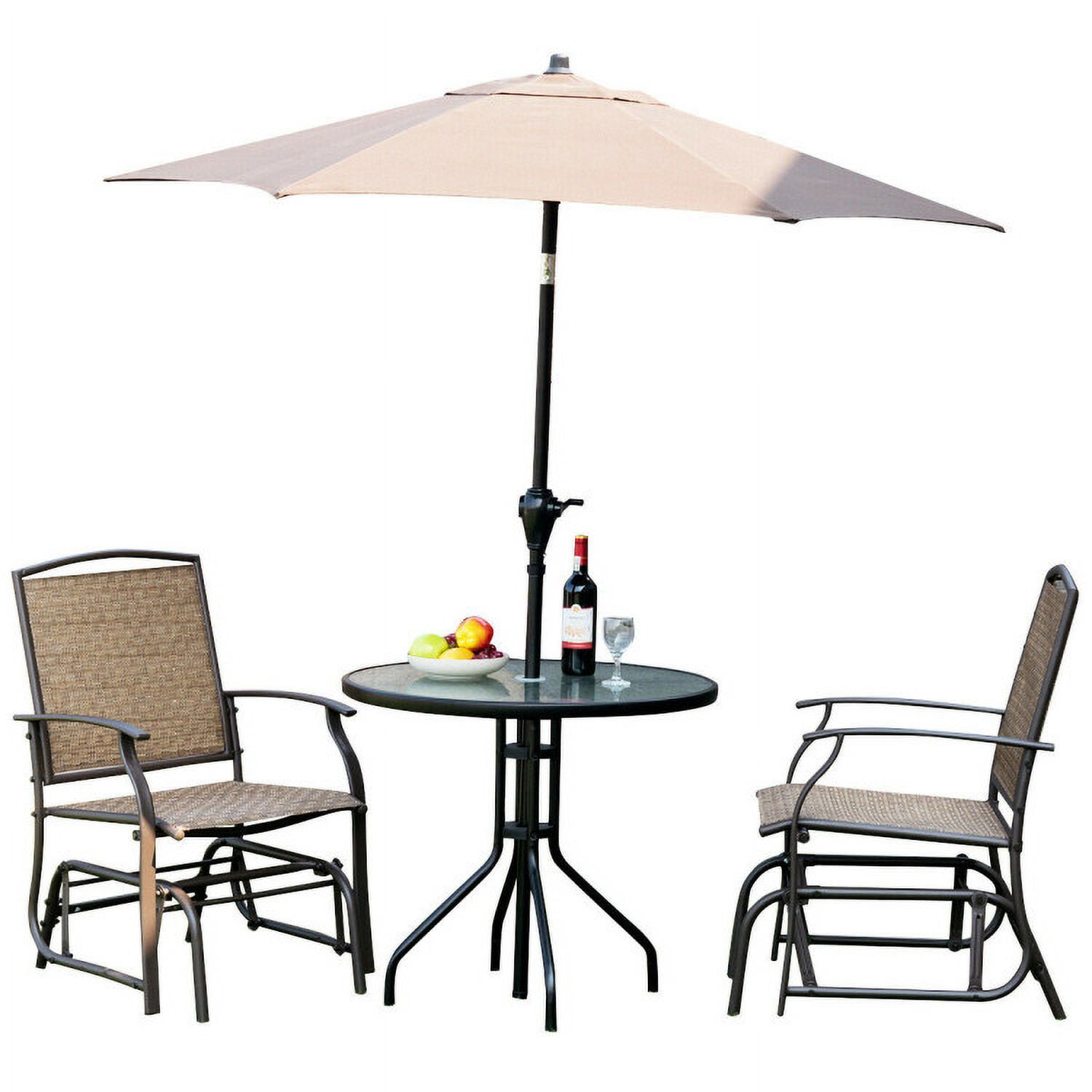 Aimee Lii 2 Pieces Outdoor Rattan Patio Furniture, Porch, Backyard, Sturdy, Brown