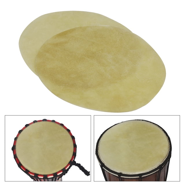 Piel de búfalo para tambores africanos, bongó y congas, 2 piezas de 29cm de diámetro, sonido brillante y natural.