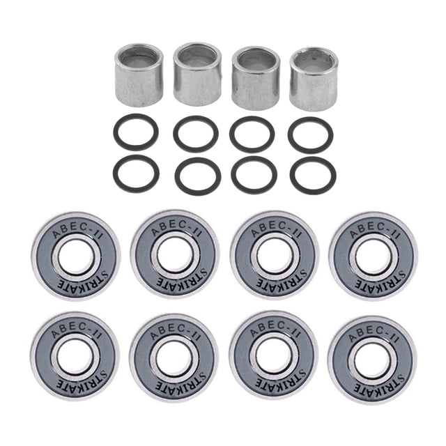 Rodamientos de patineta 608rs 8x ABEC 11 Sunnimix Set con espacios y arandelas gris