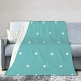 thumbnail image 2 of Blue Heart Pattern Throw Blanket,Super Soft Anti-Pilling Flannel Bed Blankets, 50"x40", 2 of 8
