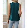thumbnail image 6 of Women'S Silk Satin Tank Top Summer Business Casual Outfit 2025 Sleeveless Work Dressy Shirt Blue XL, 6 of 7