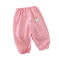 thumbnail image 2 of Avtoify Girls Pants Children's Small Prints Elastic Waist Slim Sports Thin Sweatpants Full Length Pants Kids, 2 of 5