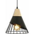 thumbnail image 1 of Lámpara colgante de metal retro, jaula negra, lámpara colgante industrial E27, lámpara colgante vintage, iluminación de techo de metal vintage, lámpara de techo de araña retro, luces colgantes, 1 of 5