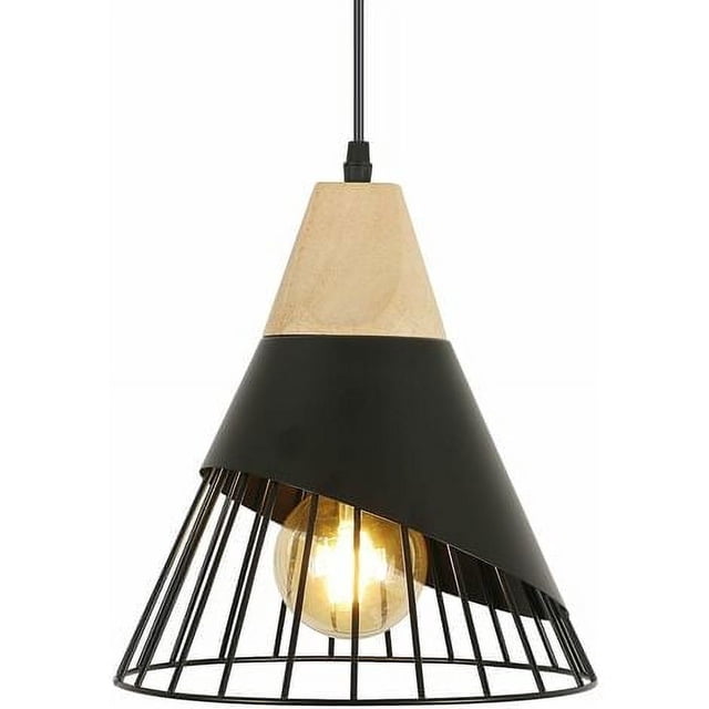 Lámpara colgante de metal retro, jaula negra, lámpara colgante industrial E27, lámpara colgante vintage, iluminación de techo de metal vintage, lámpara de techo de araña retro, luces colgantes