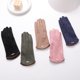 thumbnail image 3 of Guantes gruesos y cálidos de invierno para mujer, guantes abiertos para montar al aire libre, guantes de gamuza con forro polar a la moda, 3 of 6