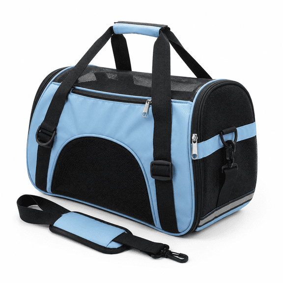 Dog Carriers for Small Dogs,Soft-Sided Pet Travel Carrier for Cats,Dogs Puppy Comfort Portable Foldable Pet Bag Airline Approved (Medium-Blue)