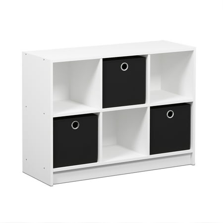 Furinno Basic 3x2 Bookcase Storage w/Bins, Multiple Colors