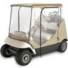 North East Harbor GCC-T20 Waterproof Superior Golf Cart Cover Enclosure for Club Car Ezgo Yamaha , Beige and Transparent
